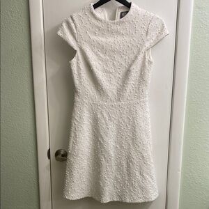 Vince Camuto White A-Line Cap Sleeve Dress